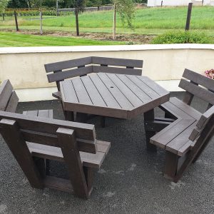 Picnic Table with backrest A3
