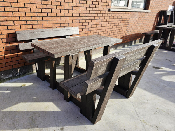 Walk In Picnic table with Backrest